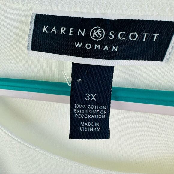 Karen Scott Graphic Fall Day Chihuahua Bike 3/4 Sleeve Tee NWOT Size 3X - Picture 3 of 4